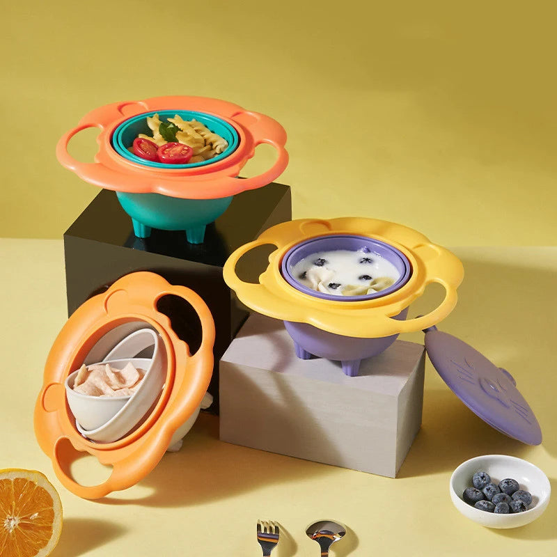 360 Rotating Spill Proof Baby Bowl