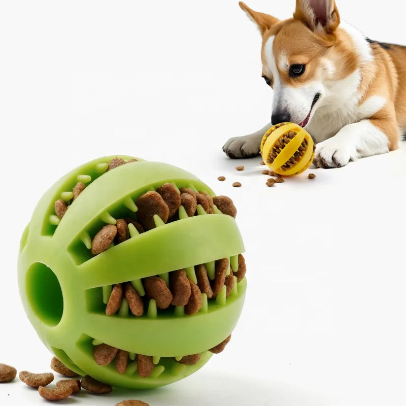 Interactive Rolling Dog Treat Ball Toy