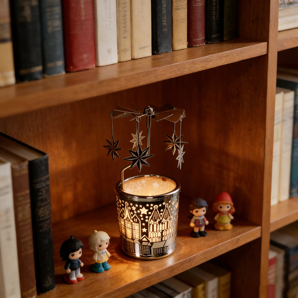 Luxury Nordic Rotary Metal Candle Holder Lantern