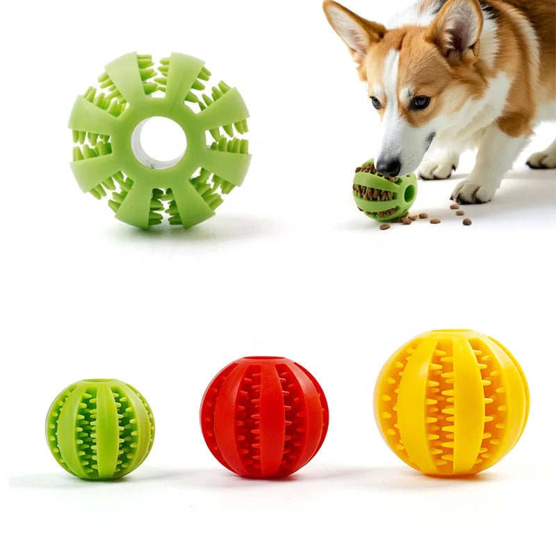 Interactive Rolling Dog Treat Ball Toy